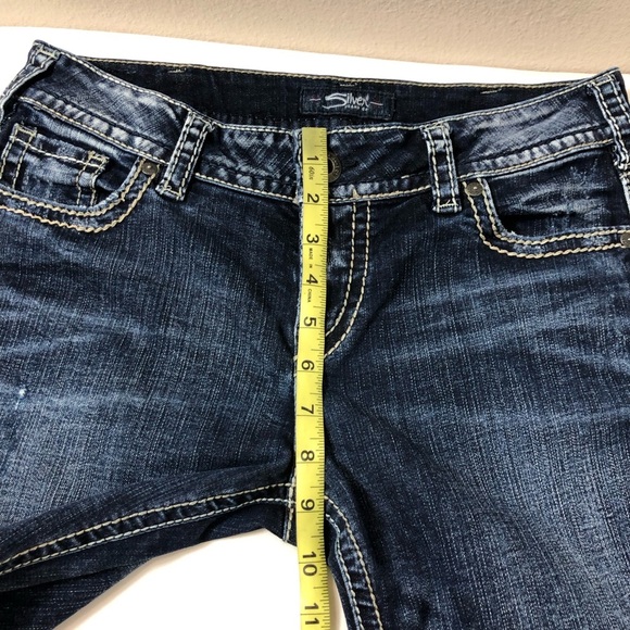 Silver Jeans Co. Cotton Blend Blue Wash MidRise Straight Leg Jeans W30 / L30 - Picture 12 of 16